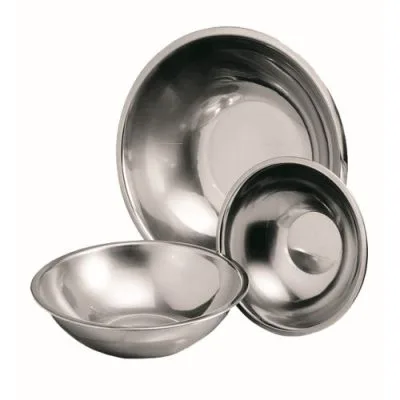 Stainless steel round bowl for commercial kitchens