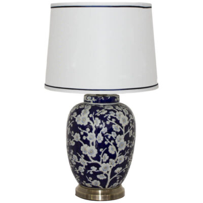 Geranium Jar Lamp With Shade 64cm