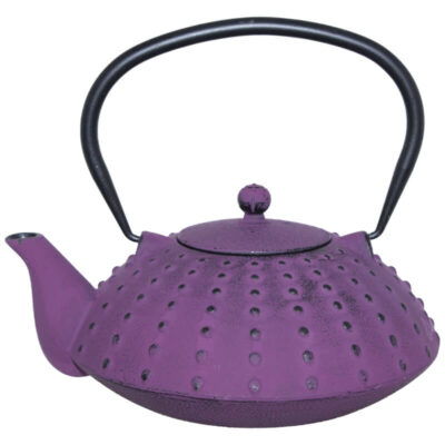 Dotted Purple Teapot Cast Iron 1.2Lt