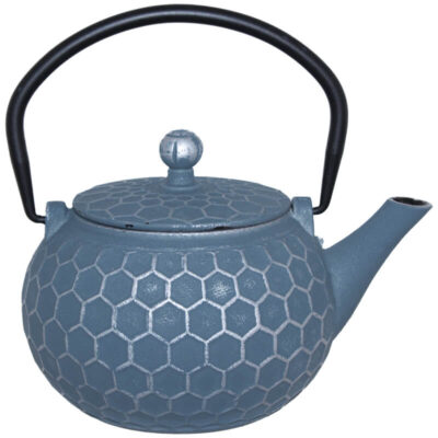 Honey Comb Blue Cast Iron Tea Pot 500ml
