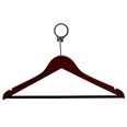 Anti Theft Wooden Male Hanger Mahogany 44cm