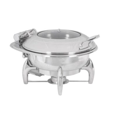 CHAFING DISH INDUCTION – ROUND- GLASS LID 6LT - Electrochef