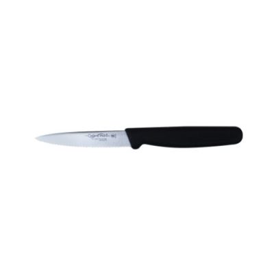Paring Knife 100mm Serrated - Black